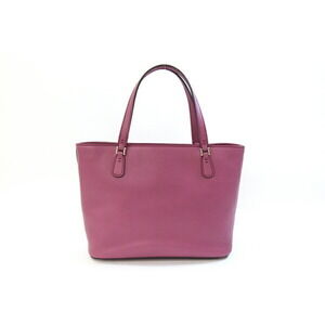 Gucci Charm Logo Shoulder Purple Tote Bag GG Interlocking Leather